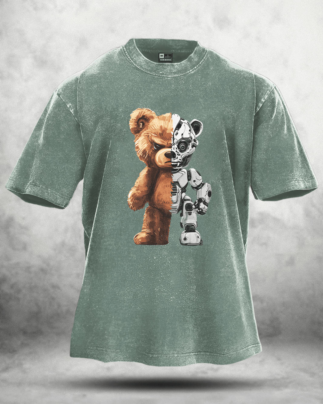 ROBOT BEAR SPLIT T-SHIRT - Gymfit