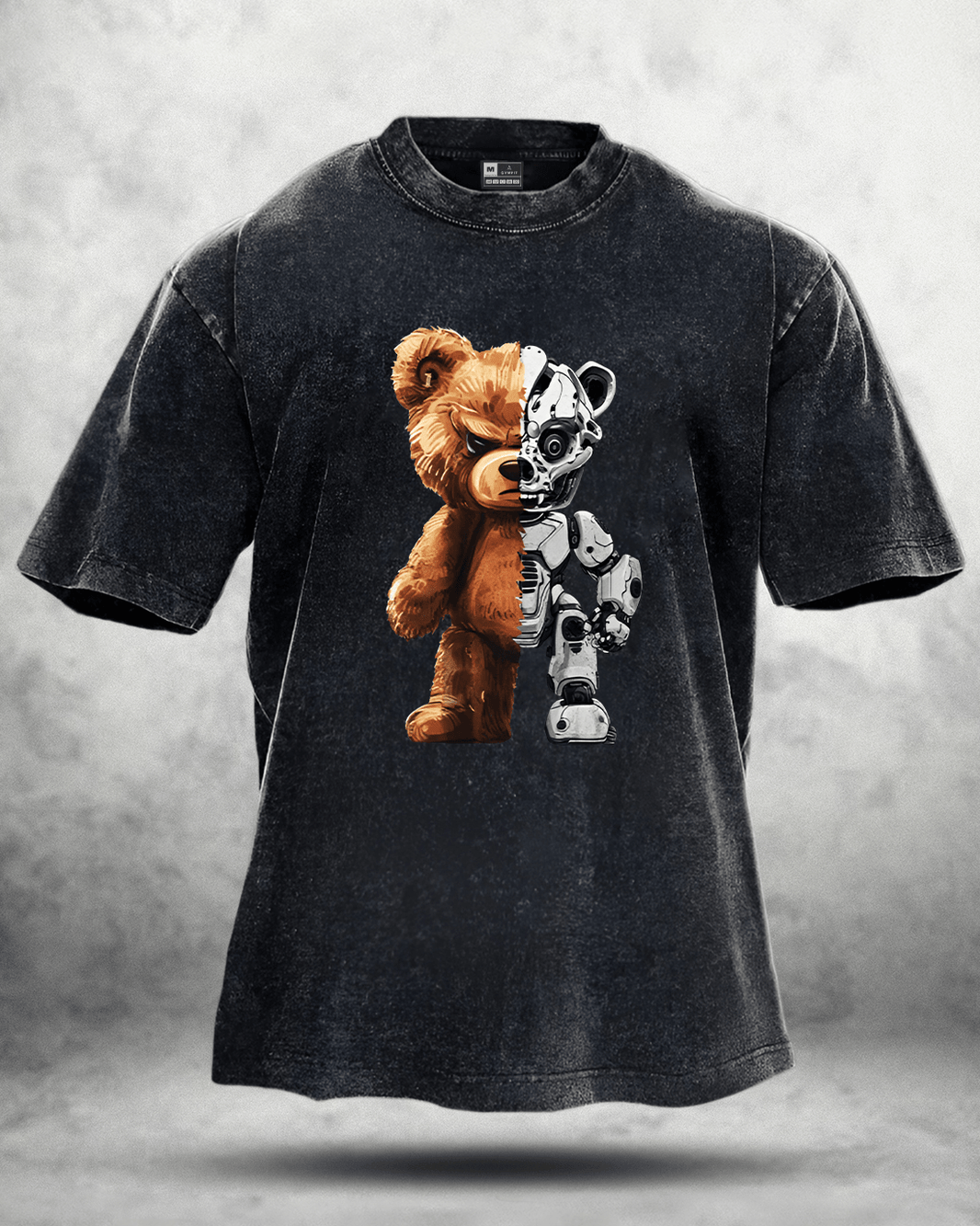 ROBOT BEAR DIVIDED T-SHIRT - Gymfit