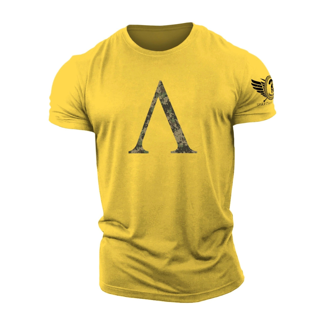 Spartan Symbol Woodland Camo - Gym T-Shirt