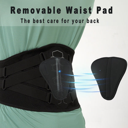 Ergonomic back support with integrated lumbar support.