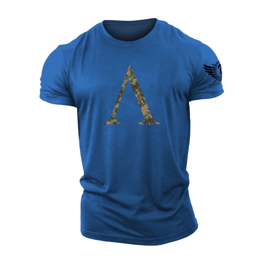 Spartan-Symbol Woodland Camo - Gym T-Shirt