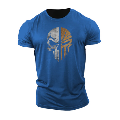 Skull Spartan Warrior Cotton T-Shirt
