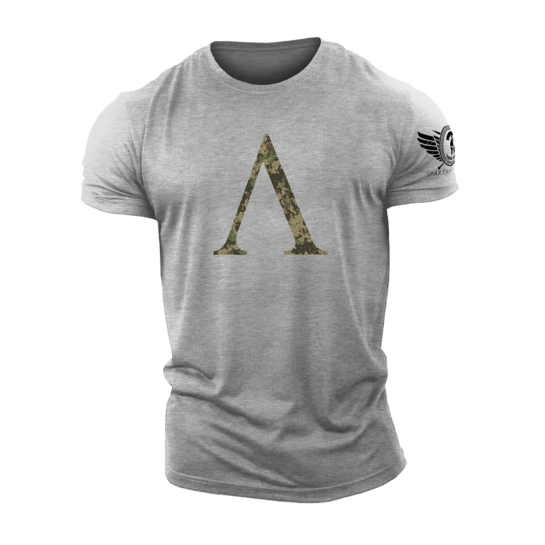 Spartan-Symbol Woodland Camo - Gym T-Shirt