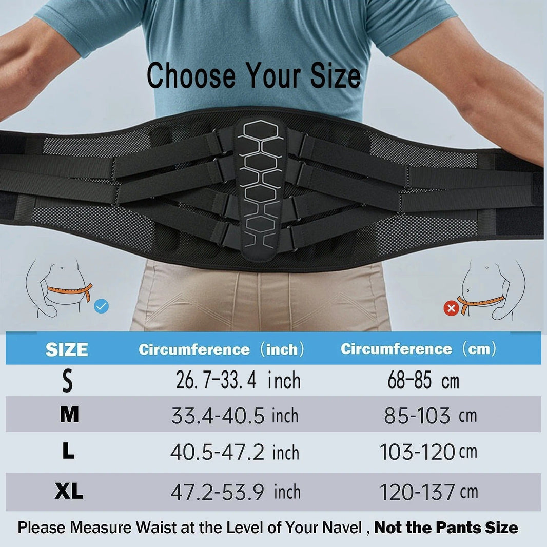 Ergonomic back support with integrated lumbar support.