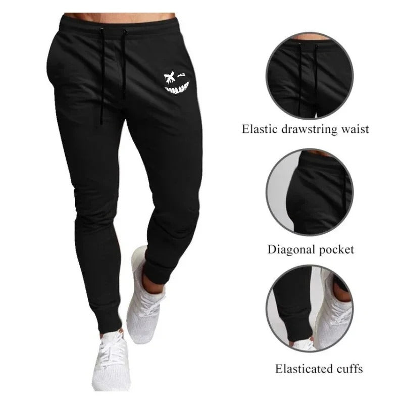 Anime joggers with smiley print - Gymfit