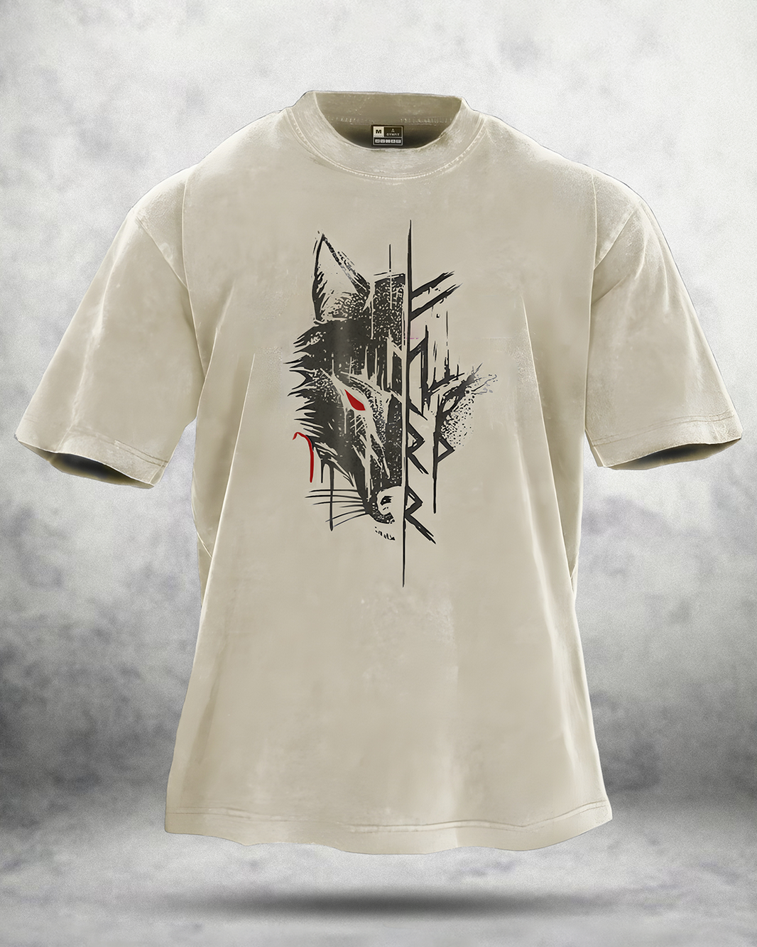 WOLF RED EYE WASHED T-SHIRT