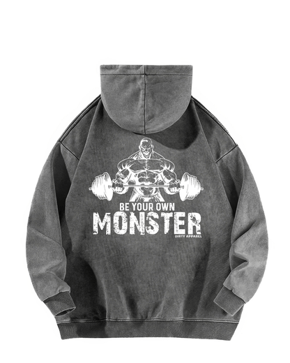BE YOUR OWN MONSTER MELTED HOODIE - Gymfit