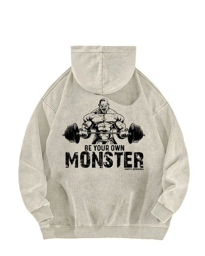 BE YOUR OWN MONSTER MELTED HOODIE - Gymfit