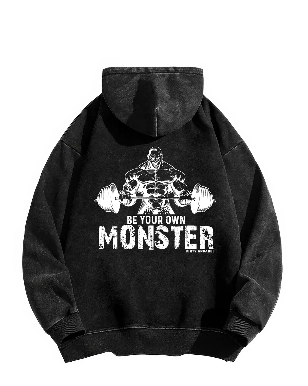 BE YOUR OWN MONSTER MELTED HOODIE - Gymfit