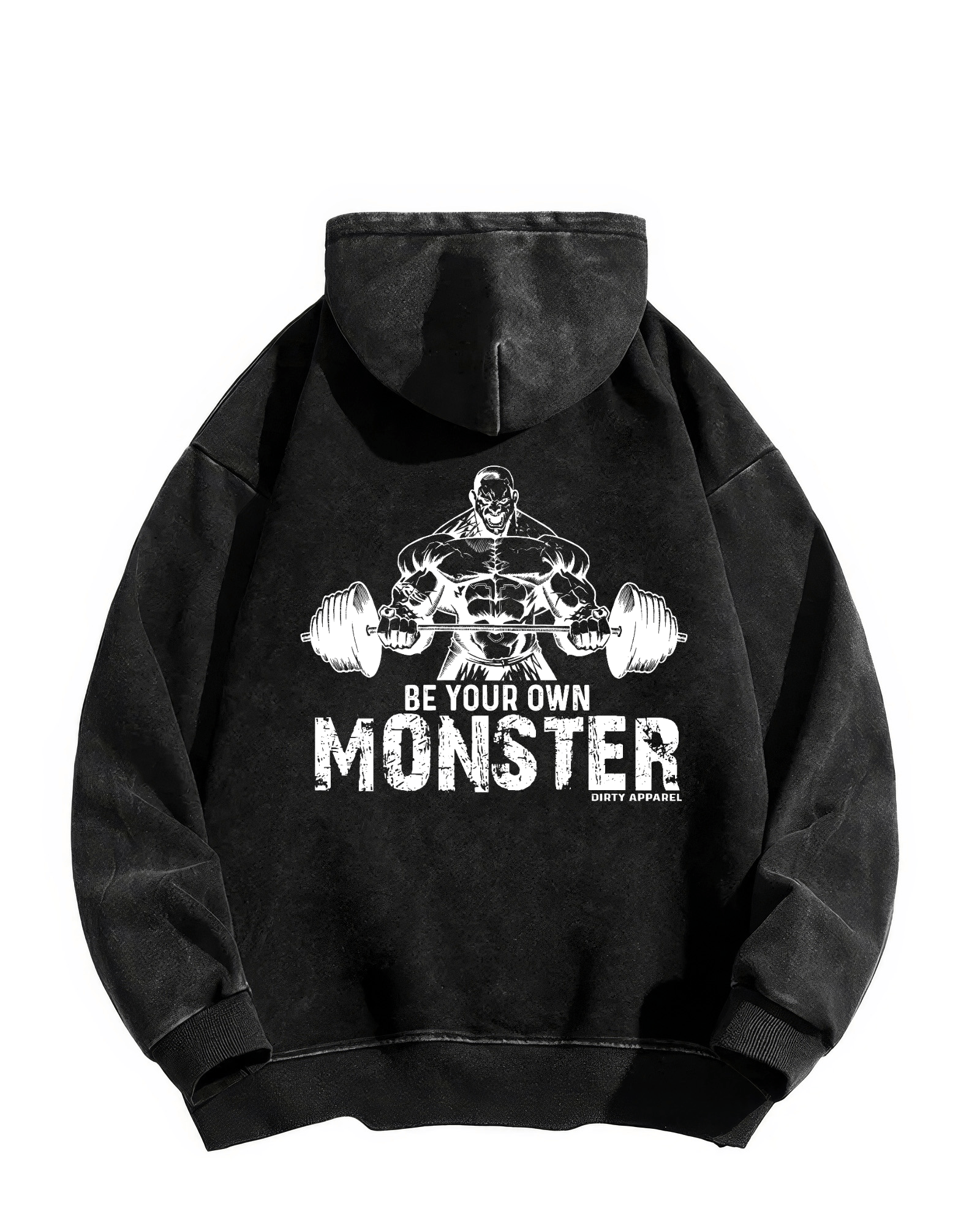 BE YOUR OWN MONSTER MELTED HOODIE - Gymfit