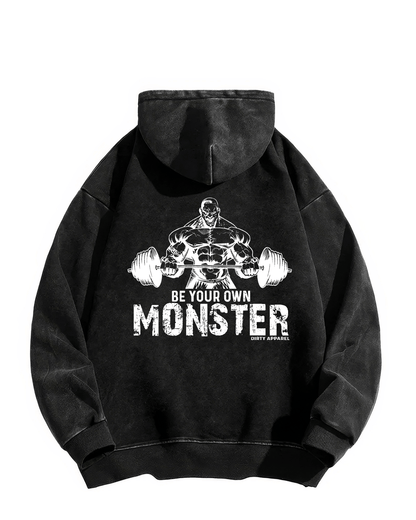 BE YOUR OWN MONSTER MELTED HOODIE - Gymfit