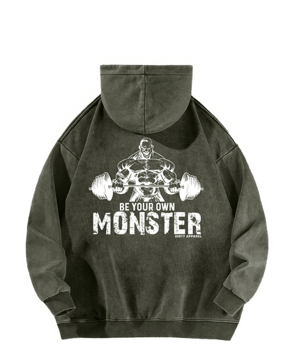 BE YOUR OWN MONSTER MELTED HOODIE - Gymfit