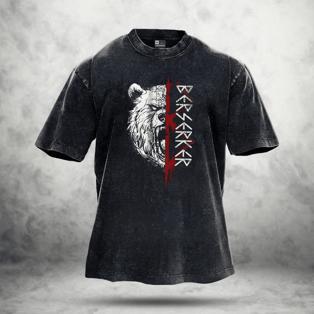 BEAR RITUAL WASHED T-SHIRT - Gymfit