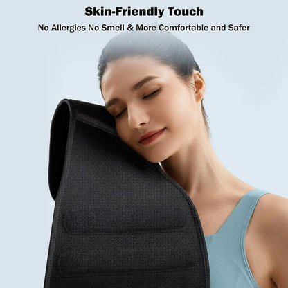 Ergonomic back support with integrated lumbar support.