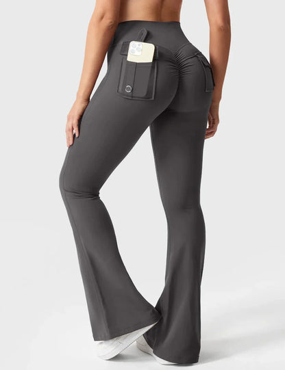 Cargo Flare Fitness Leggings - Gymfit