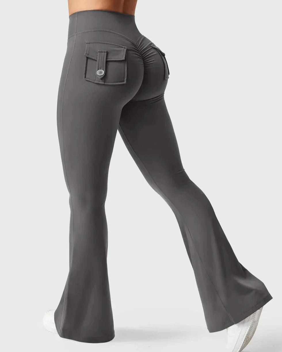 Cargo Flare Fitness Leggings - Gymfit