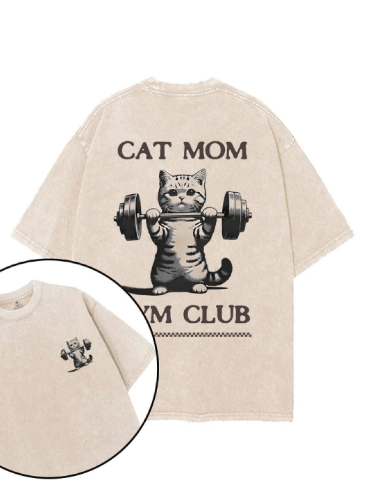 CAT MOM GYM CLUB T-SHIRT - Gymfit