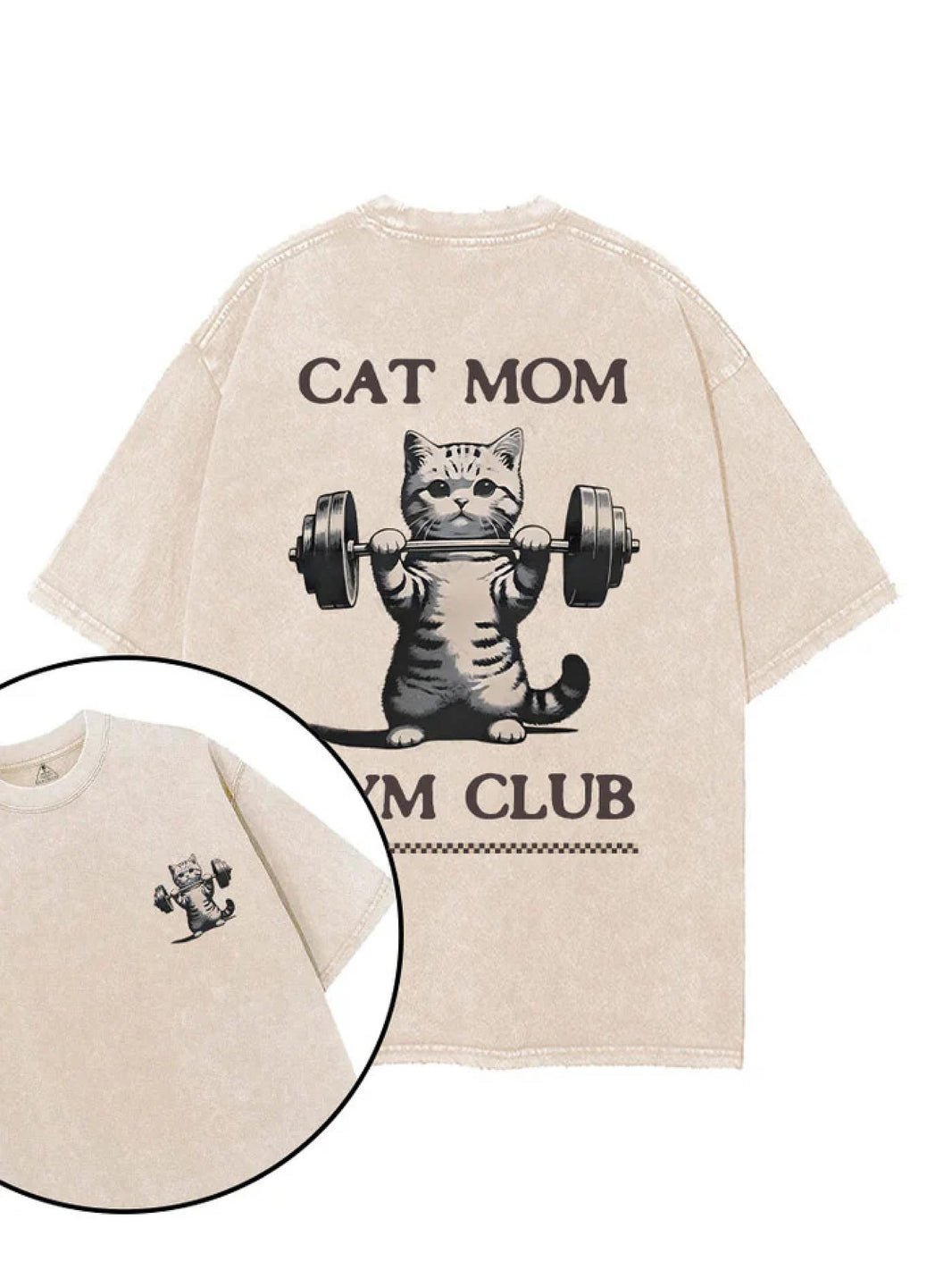 CAT MOM GYM CLUB T-SHIRT - Gymfit