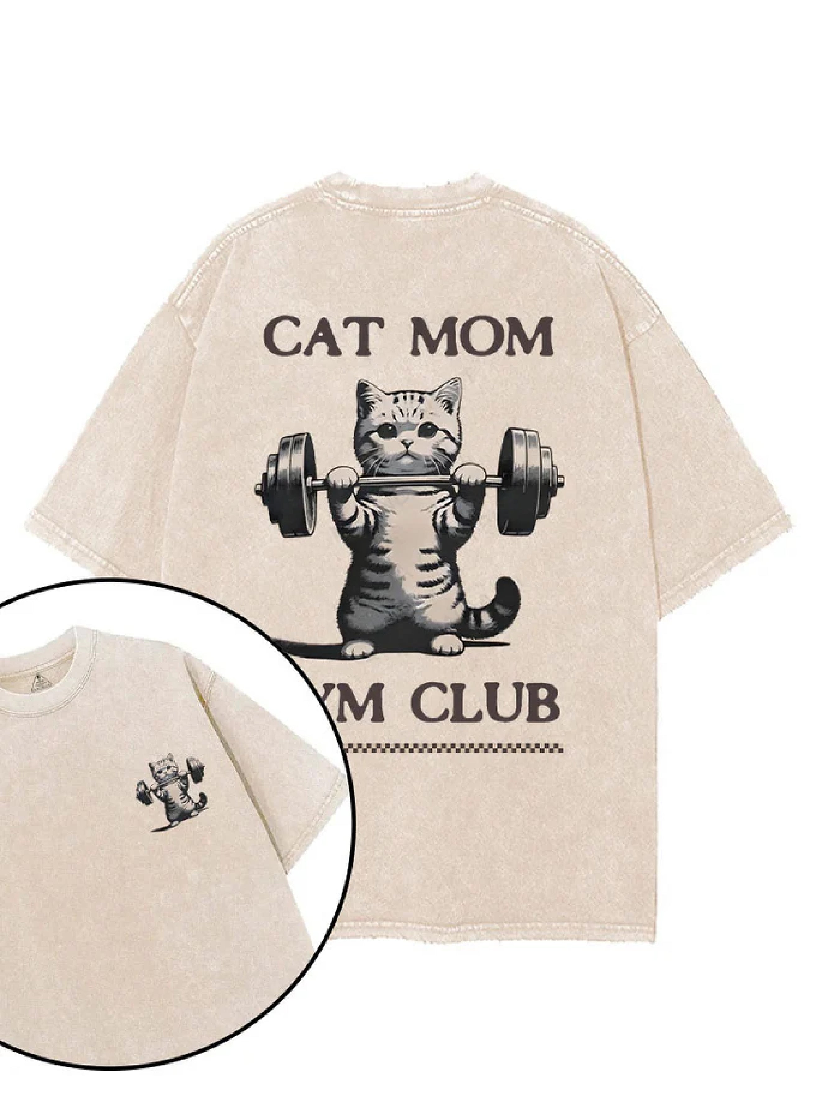 CAT MOM GYM CLUB T-SHIRT - Gymfit