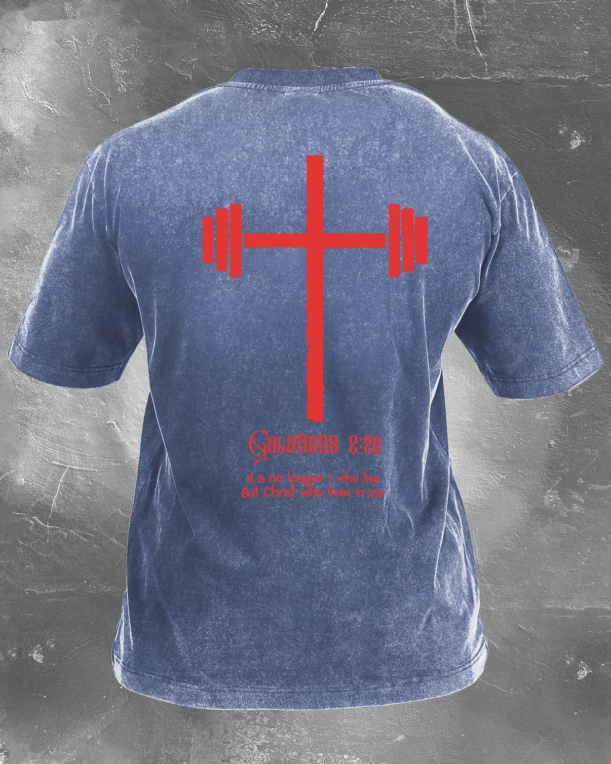 CHRIST, WHO LIVES IN ME, WASHED T-SHIRT - Gymfit