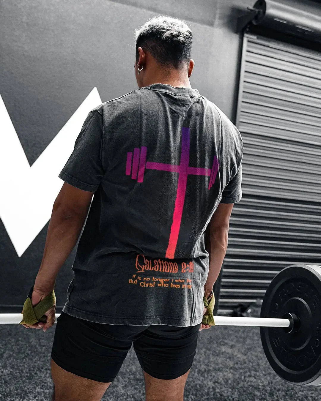 CHRIST, WHO LIVES IN ME, WASHED T-SHIRT - Gymfit