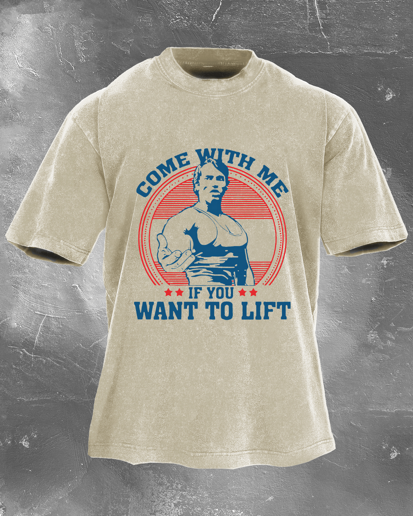 Come with us if you want to pick up the washed T-shirt for men - Gymfit.