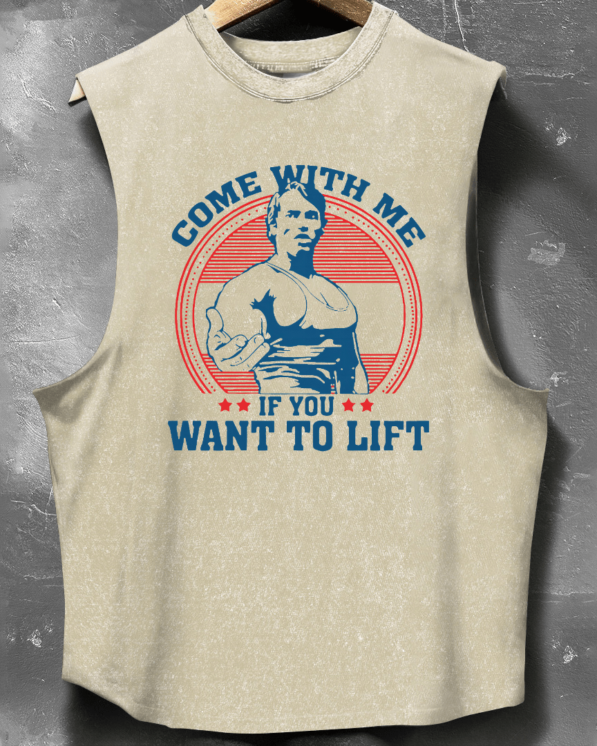 COME WITH ME IF YOU WANT TO LIFT A SLEEVELESS TANK TOP - Gymfit
