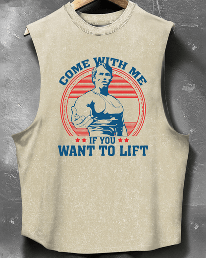 COME WITH ME IF YOU WANT TO LIFT A SLEEVELESS TANK TOP - Gymfit