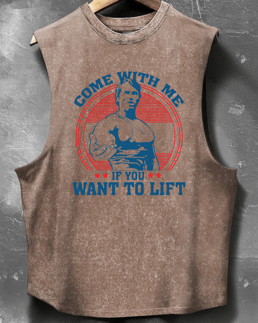 COME WITH ME IF YOU WANT TO LIFT A SLEEVELESS TANK TOP - Gymfit