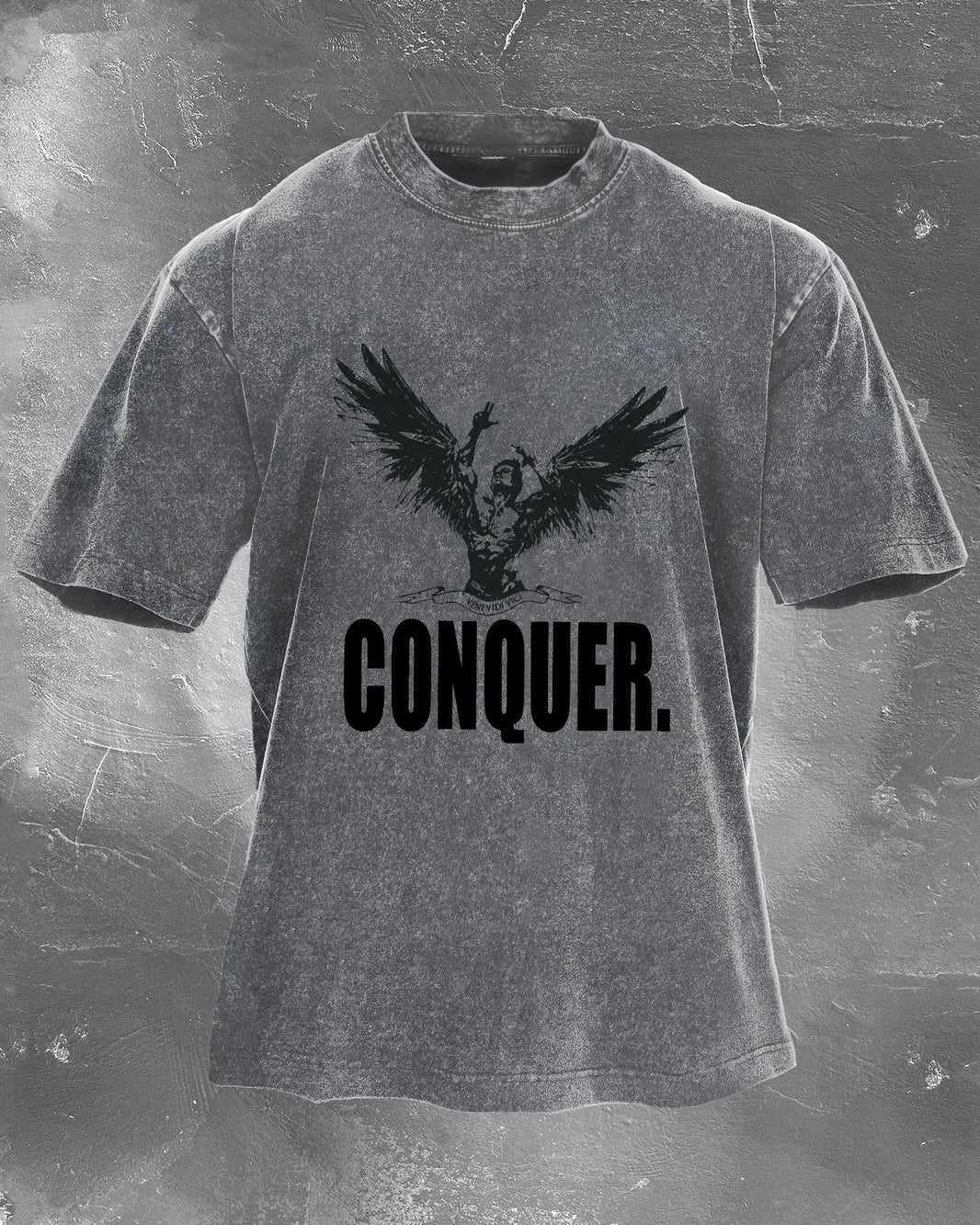 CONQUER MEN'S WASHED T-SHIRT - Gymfit