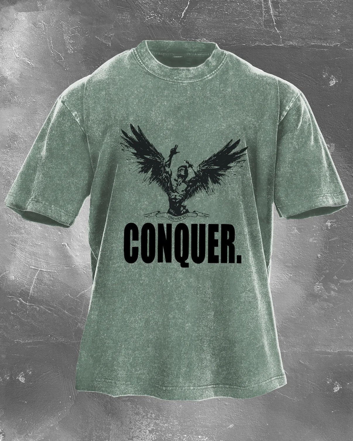 CONQUER MEN'S WASHED T-SHIRT - Gymfit
