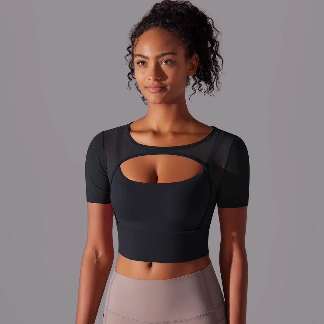 Crop Mesh Sports Top - Gymfit