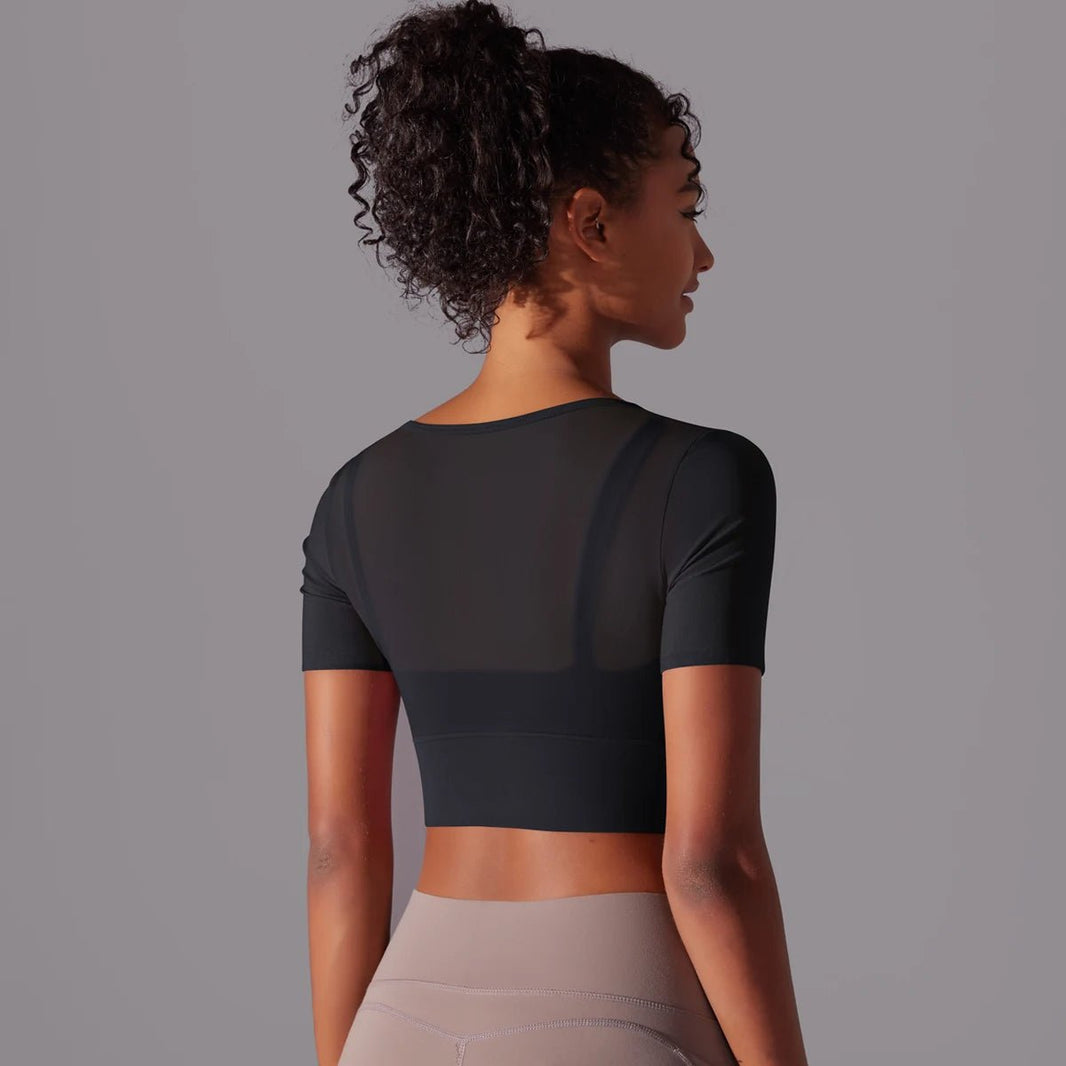 Crop Mesh Sports Top - Gymfit