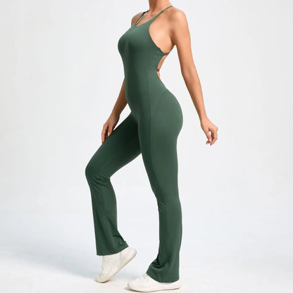 Cross V - Back Scrunch Jumpsuit - Gymfit