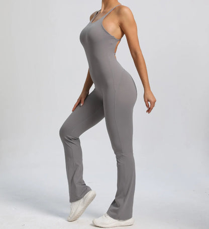 Cross V - Back Scrunch Jumpsuit - Gymfit
