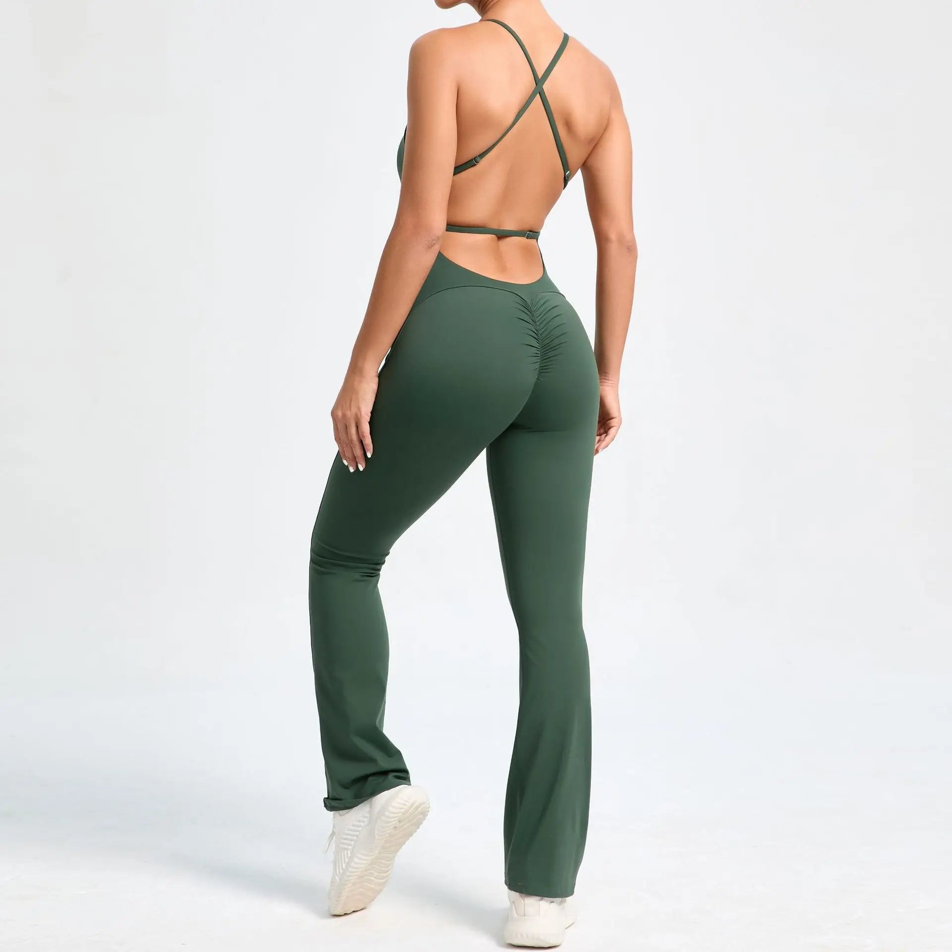 Cross V - Back Scrunch Jumpsuit - Gymfit