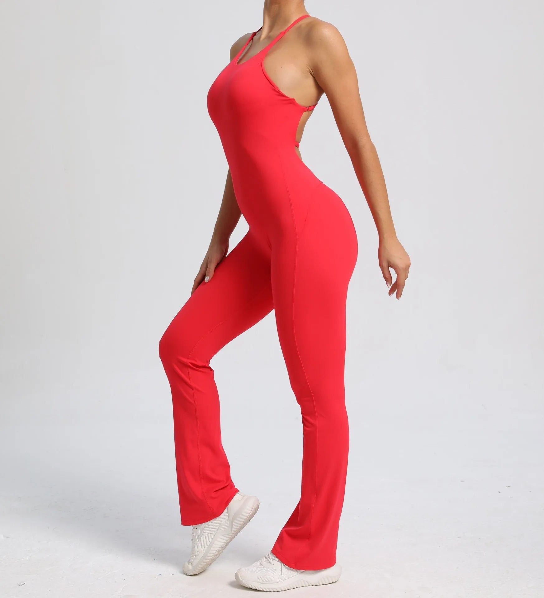 Cross V - Back Scrunch Jumpsuit - Gymfit