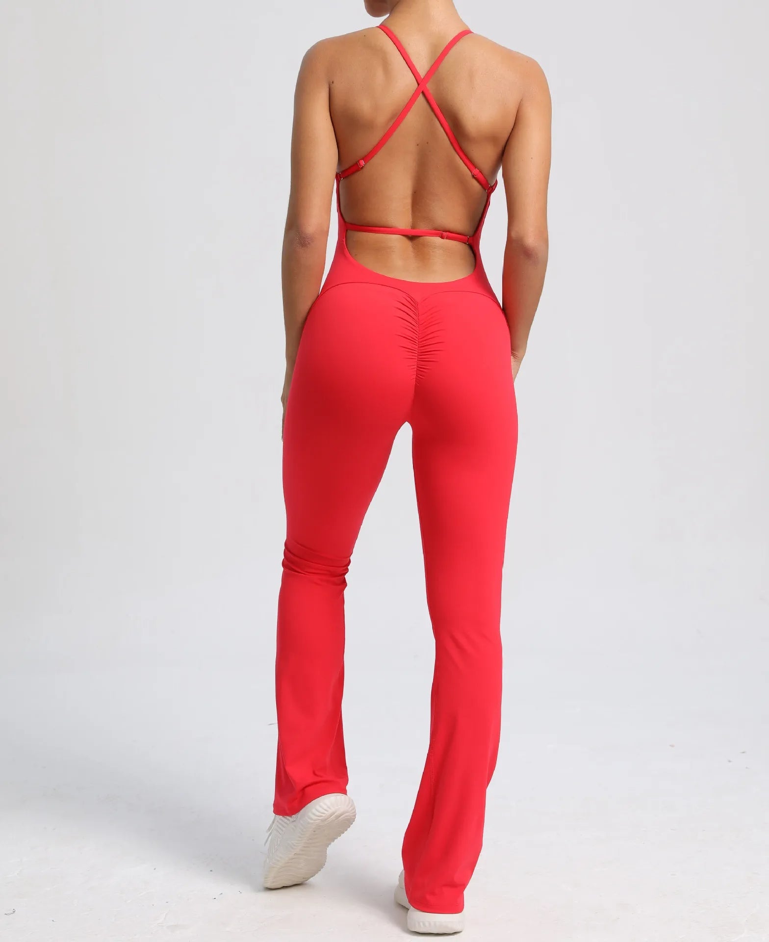Cross V - Back Scrunch Jumpsuit - Gymfit