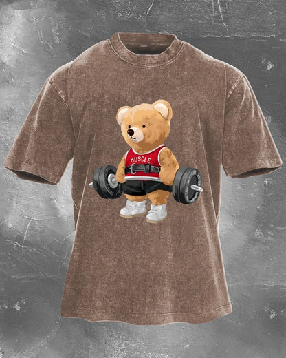 CUTE BEAR RAISES MEN'S T-SHIRT - Gymfit