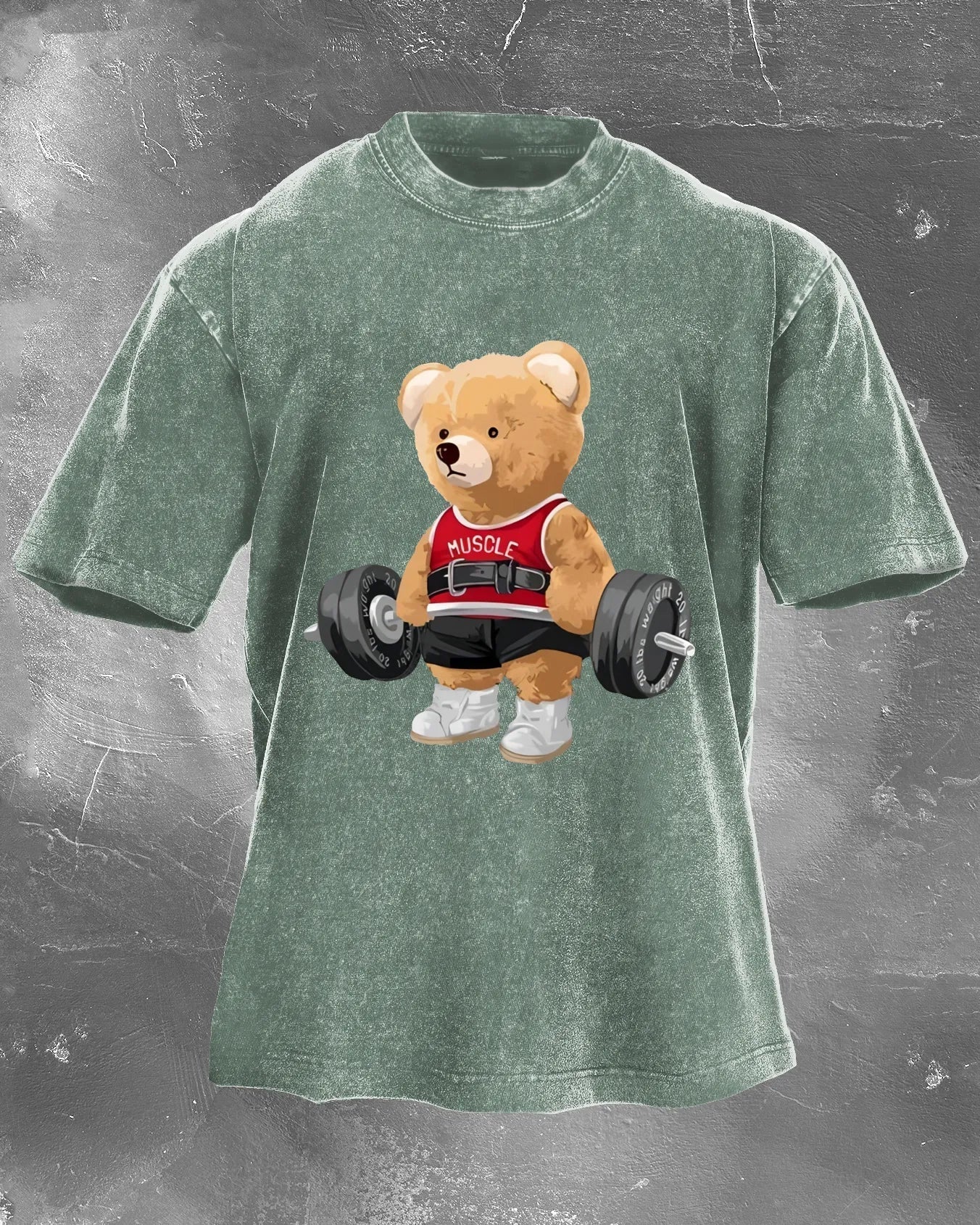 CUTE BEAR RAISES MEN'S T-SHIRT - Gymfit