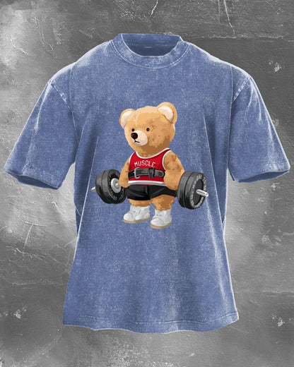 CUTE BEAR RAISES MEN'S T-SHIRT - Gymfit