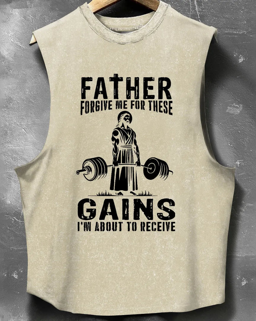 FATHER, FORGIVE ME, CLEANSED SLEEVELESS TANK - Gymfit