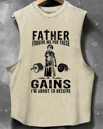 FATHER, FORGIVE ME, CLEANSED SLEEVELESS TANK - Gymfit