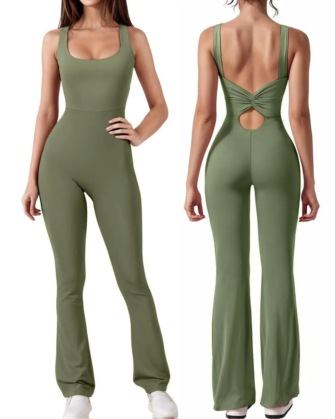 Flare jumpsuit with corset back - Gymfit