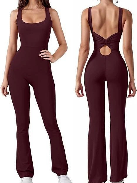 Flare jumpsuit with corset back - Gymfit