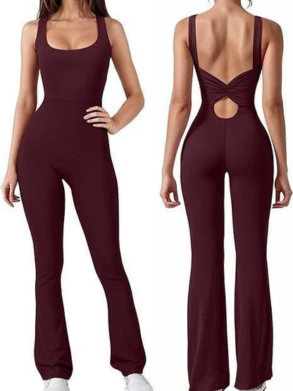 Flare jumpsuit with corset back - Gymfit