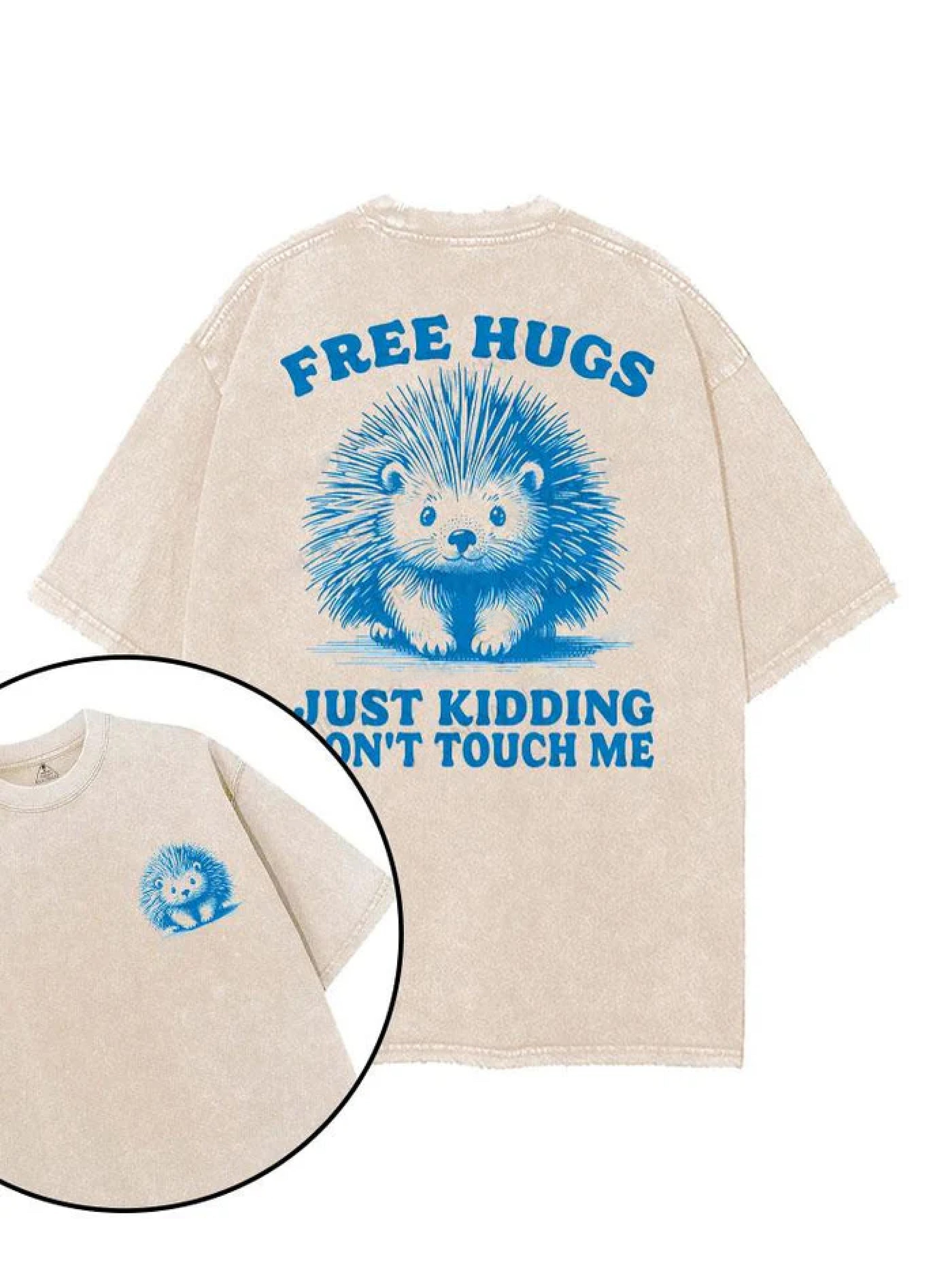 FREE HUGS JUST A JOKE T-SHIRT - Gymfit