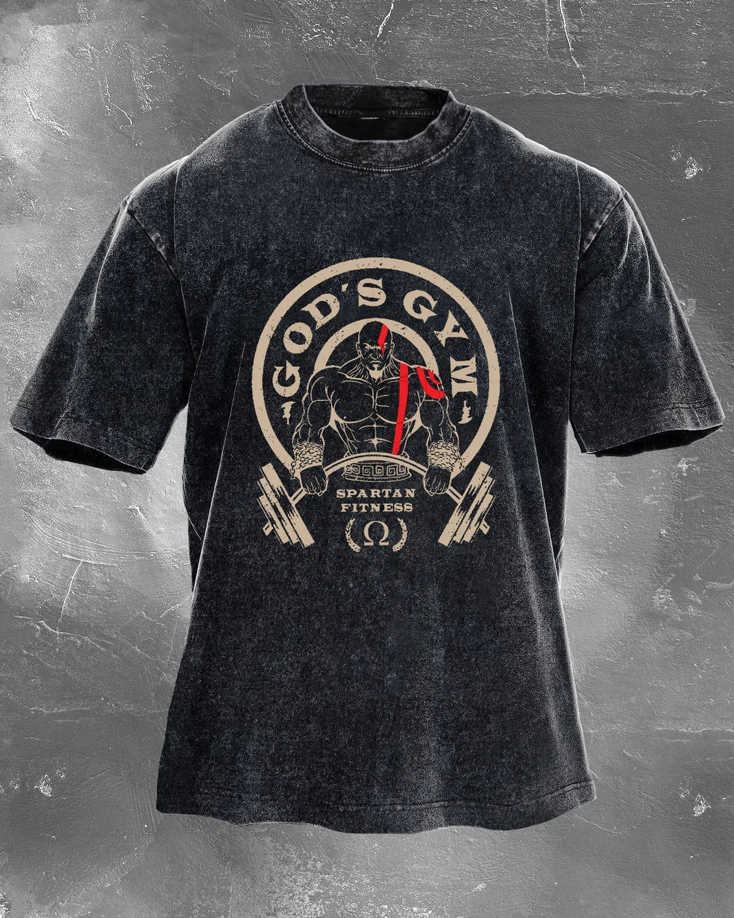 GOD'S GYM MEN'S WASHED T-SHIRT