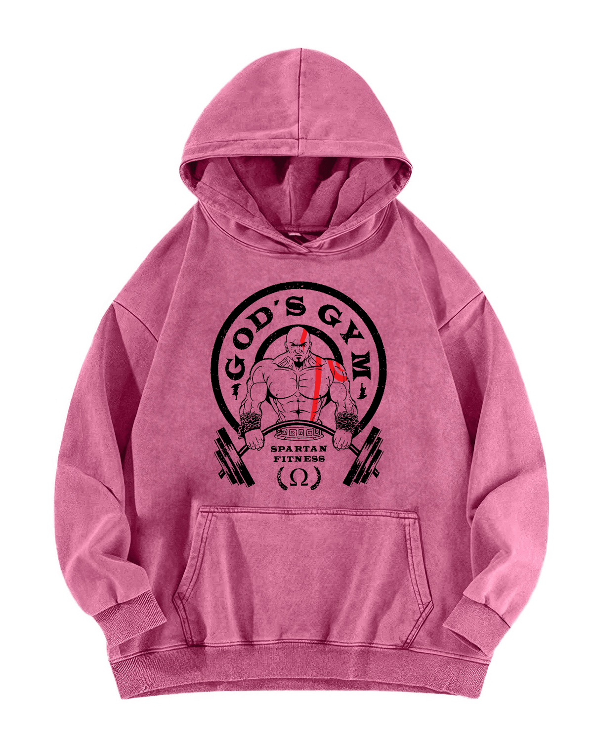 GOD'S FITNESS WASHED HOODIE - Gymfit
