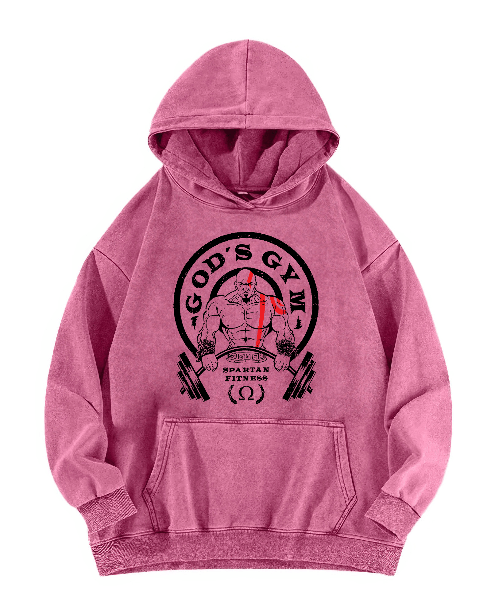 GOD'S FITNESS WASHED HOODIE - Gymfit